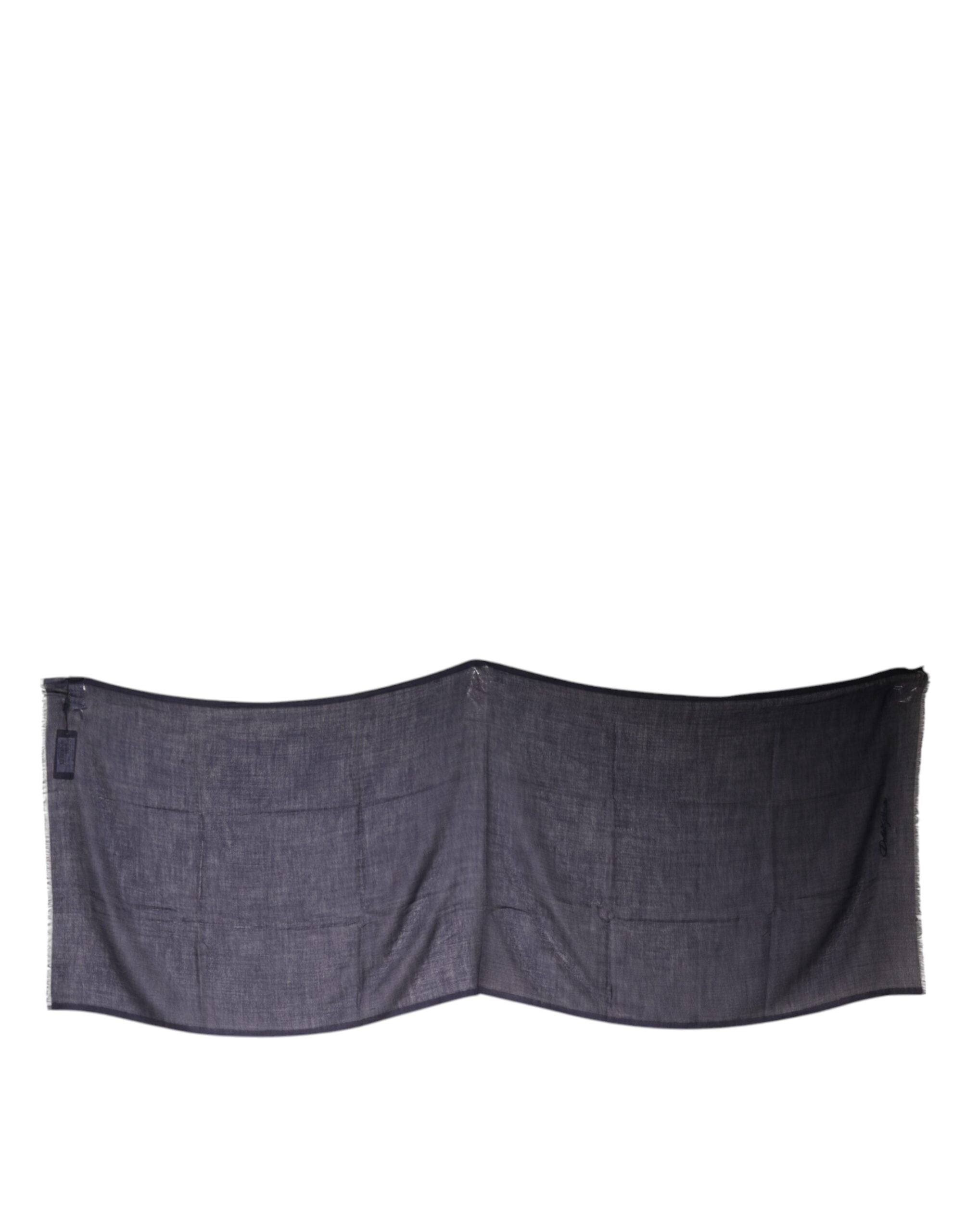 Dolce & Gabbana Cashmere Foulard Neck Wrap Shawl Black Scarf