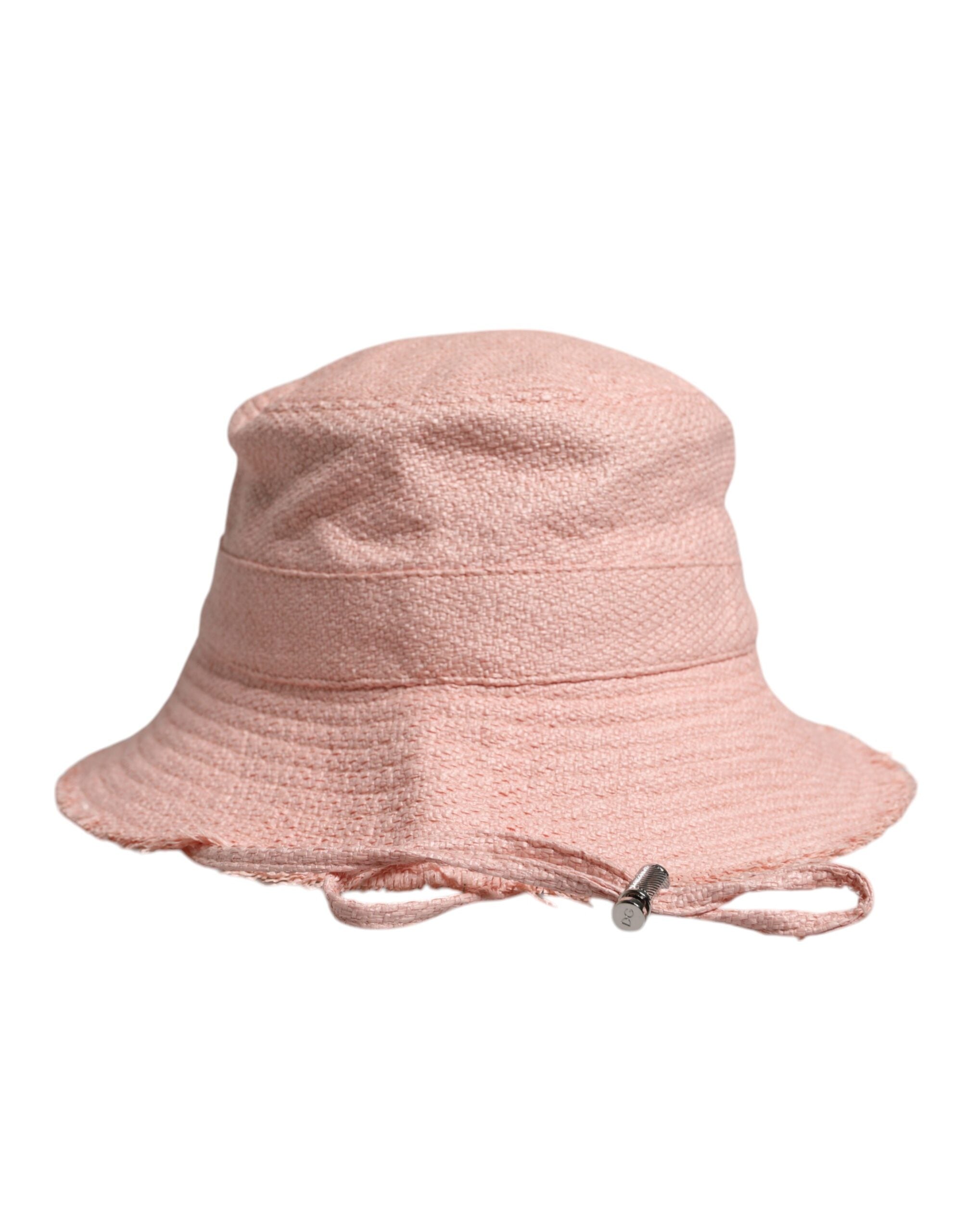 Dolce & Gabbana Cotton Wide Brim Bucket Pink Hat