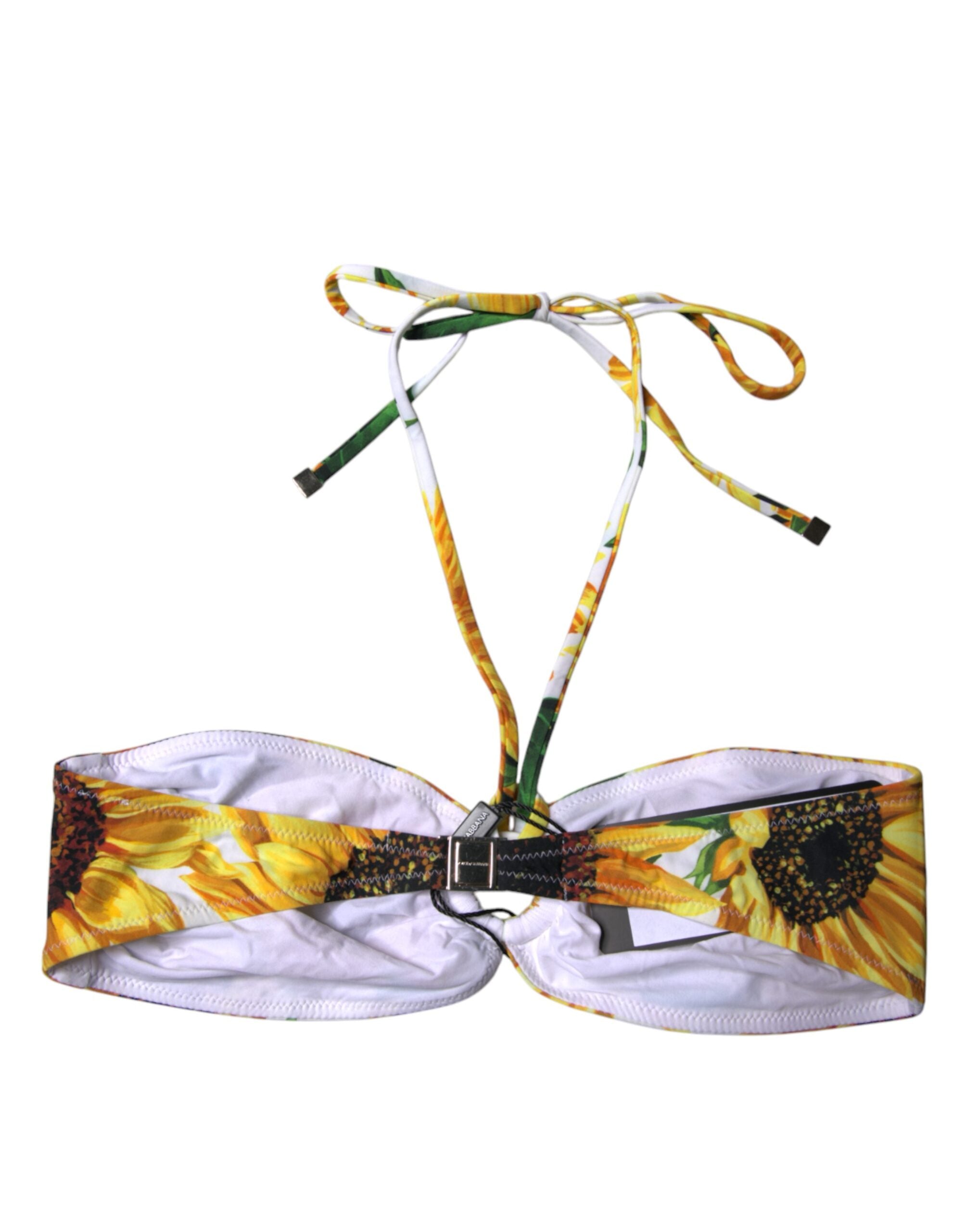 Dolce & Gabbana Floral Halter Beachwear Bikini Top Multicolor Swimwear