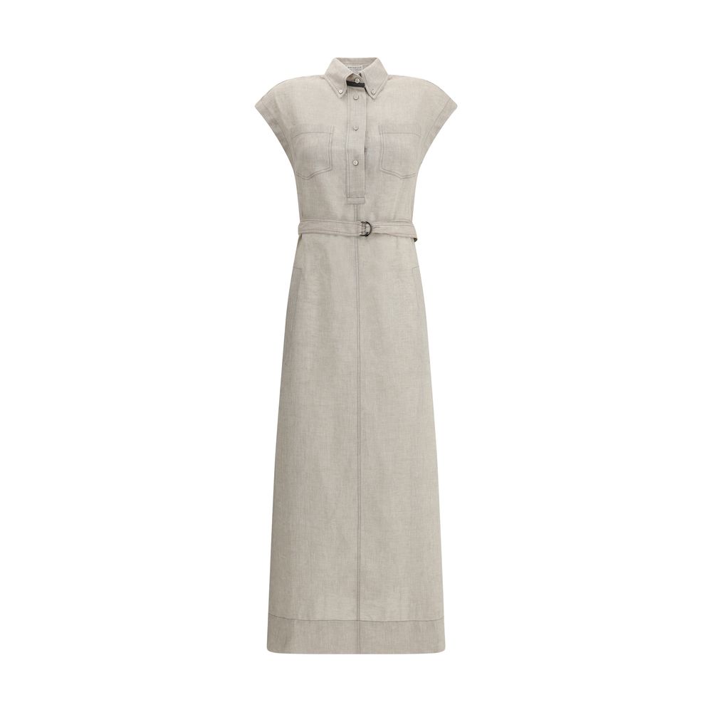 Brunello Cucinelli Linen Long Dress