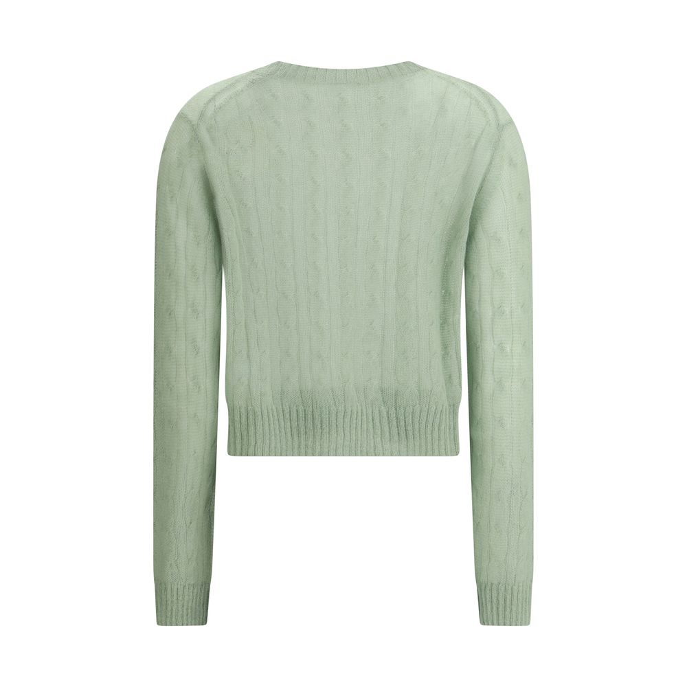Brunello Cucinelli Wool Mohair And Cable Knit Sweater