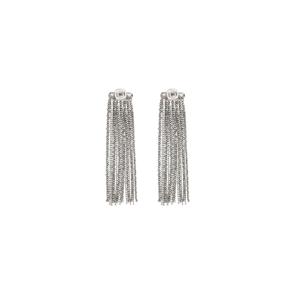 Brunello Cucinelli Silver Glass And Earrings