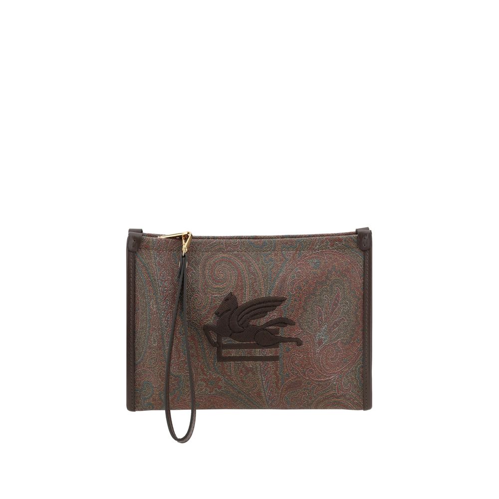 Etro Pouch Bag With Pegaso Detail