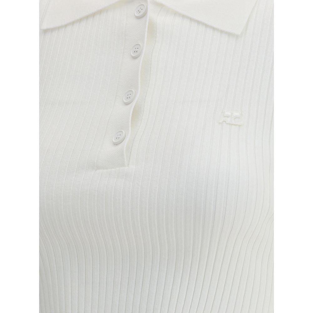 Courrèges Cropped Polo Shirt