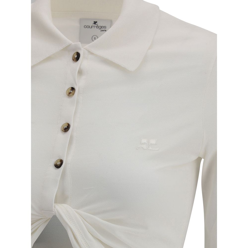 Courrèges Polo With Twisted Detail