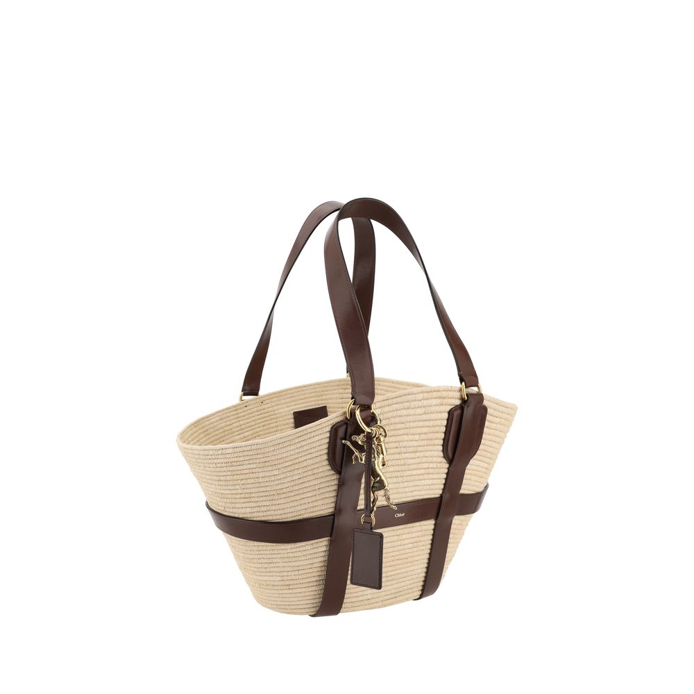 Chloé Kerala 25 Raffia Shoulder Bag