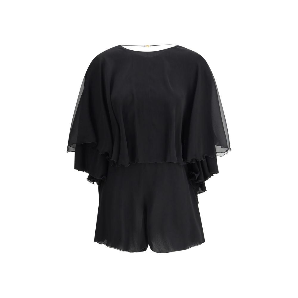 Saint Laurent Silk Crepe Playsuit