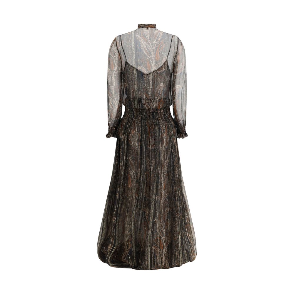 Saint Laurent Long Lavallière Dress