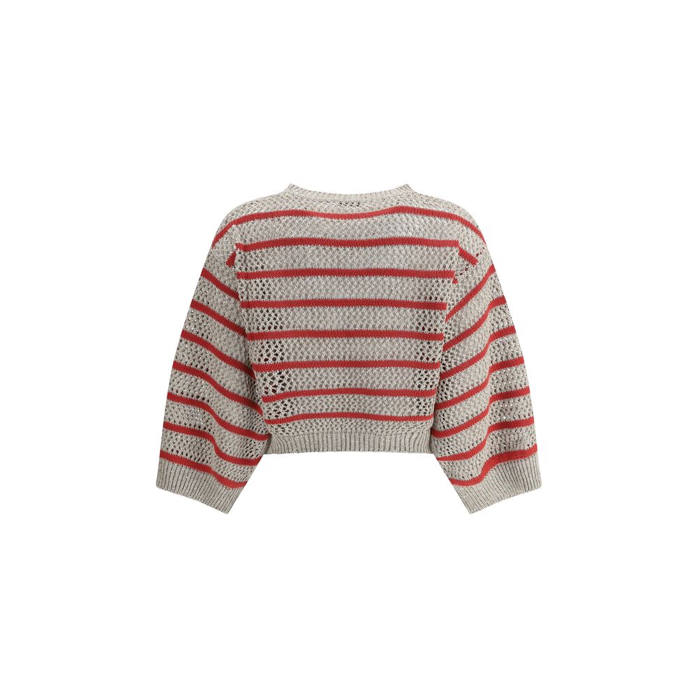 Brunello Cucinelli Sweater In Perforated Knit