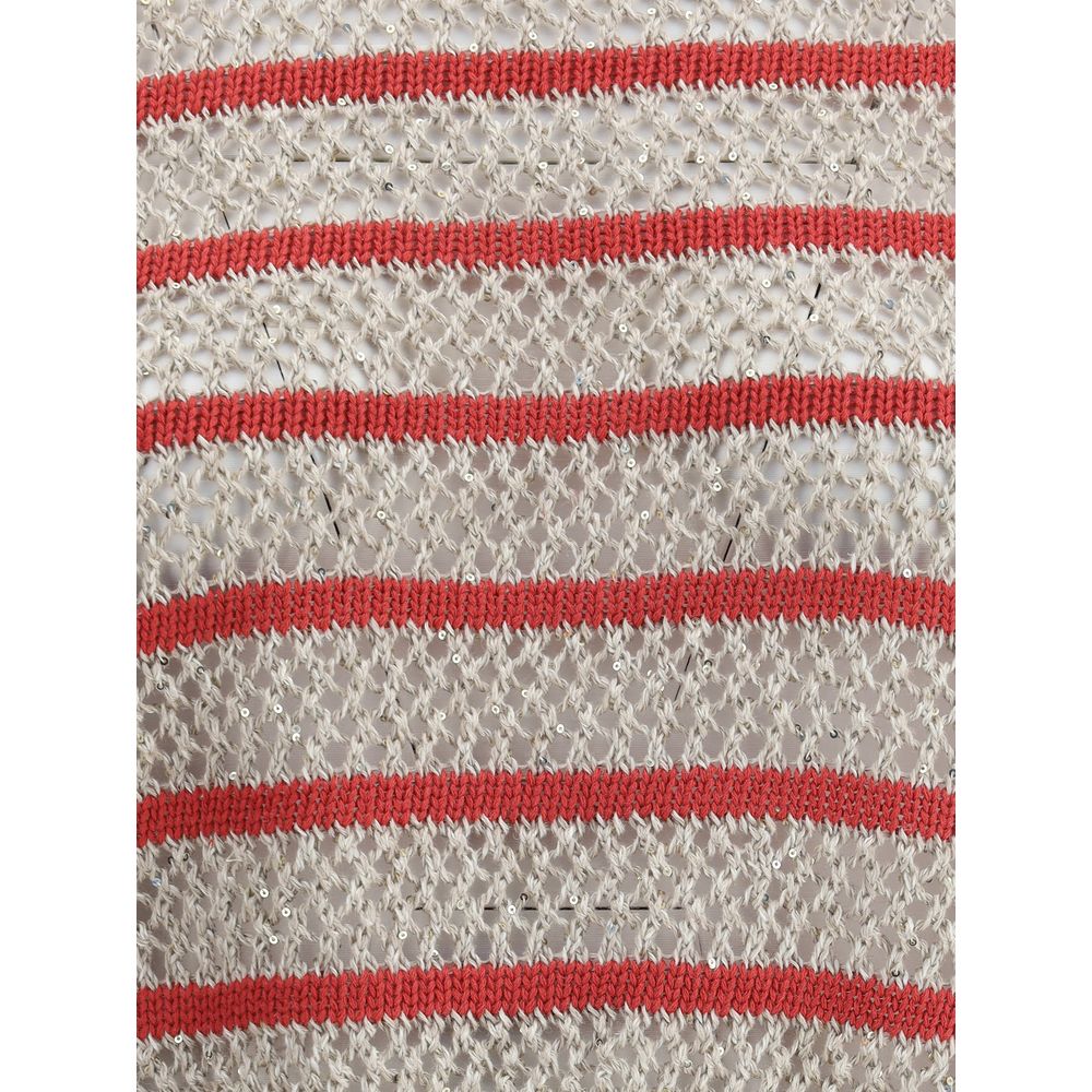 Brunello Cucinelli Sweater In Perforated Knit