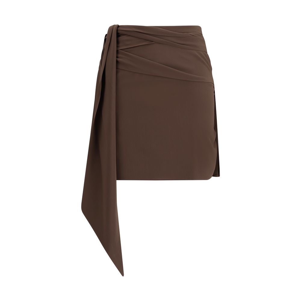 Prada Crepe De Chine Mini Skirt