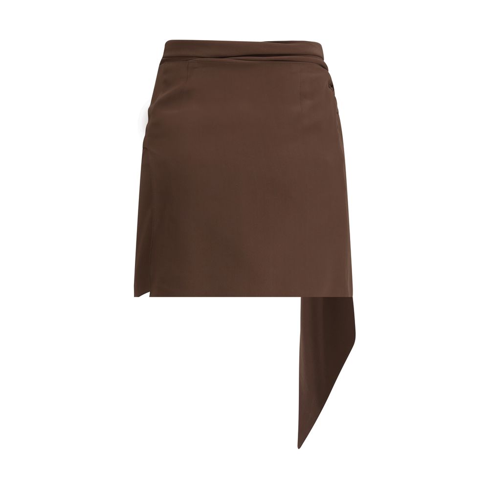 Prada Crepe De Chine Mini Skirt