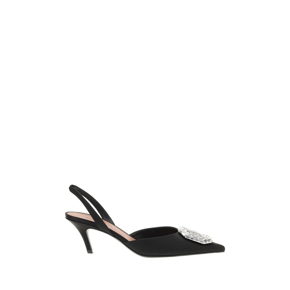 Amina Muaddi Camelia Slingback Pumps