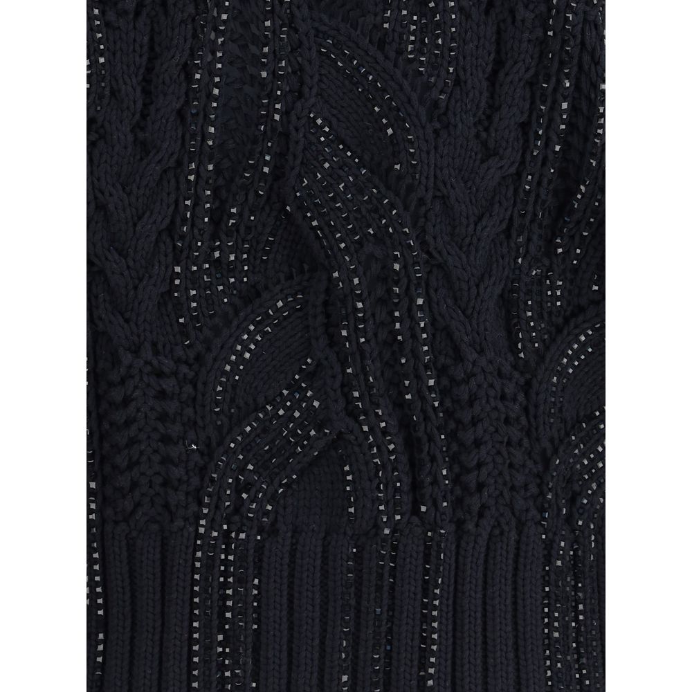 Ermanno Scervino Cotton Rhinestone Cardigan