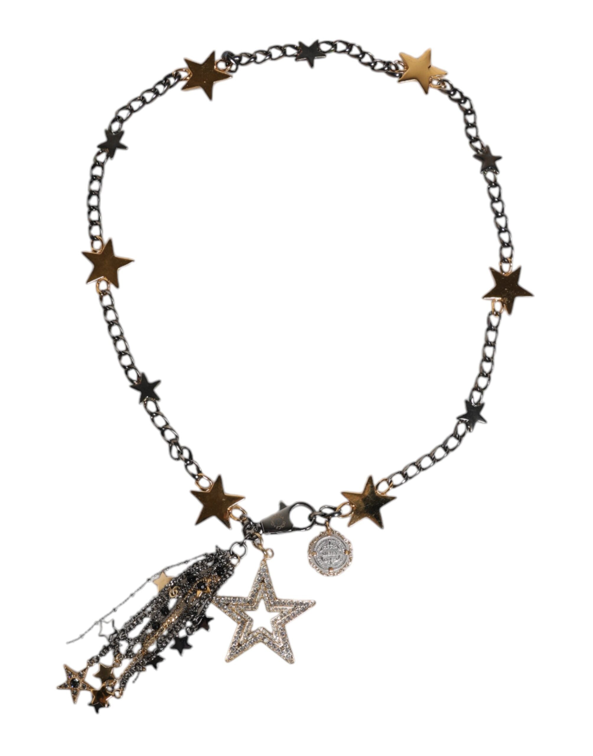 Dolce & Gabbana Gold Silver Brass Embellished Waist Chain Belt
