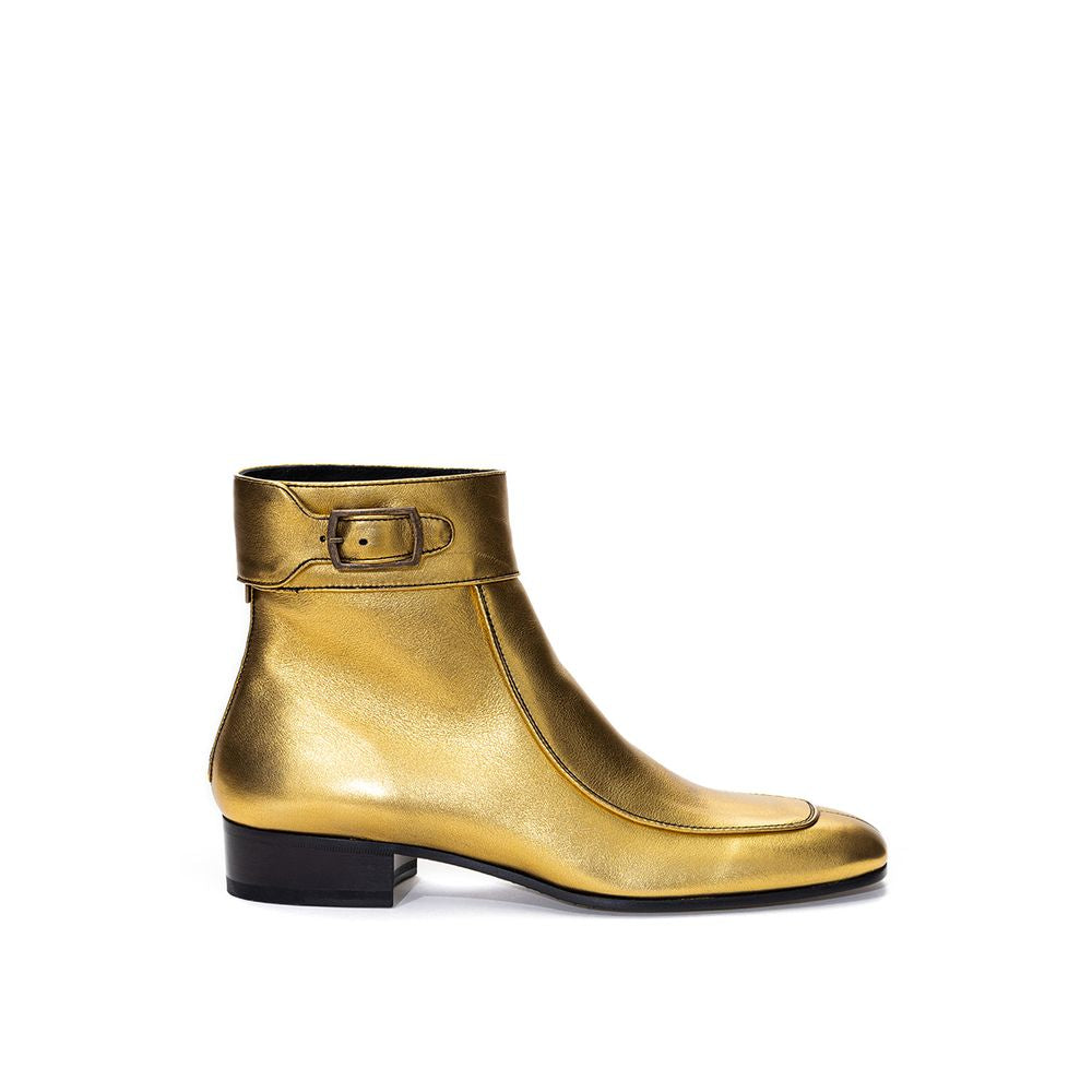 Saint Laurent Leather Gold Boot