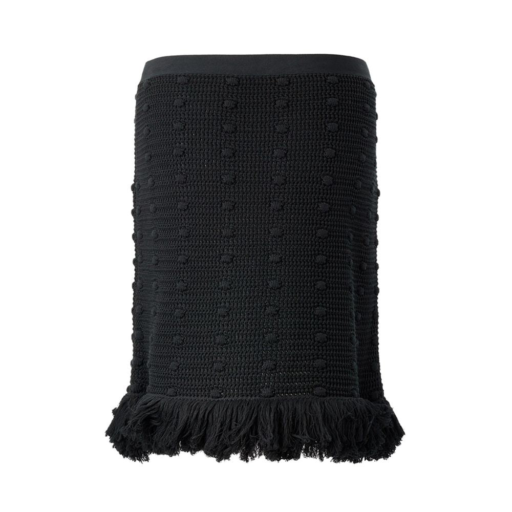Bottega Veneta Elegant Cotton Black Skirt