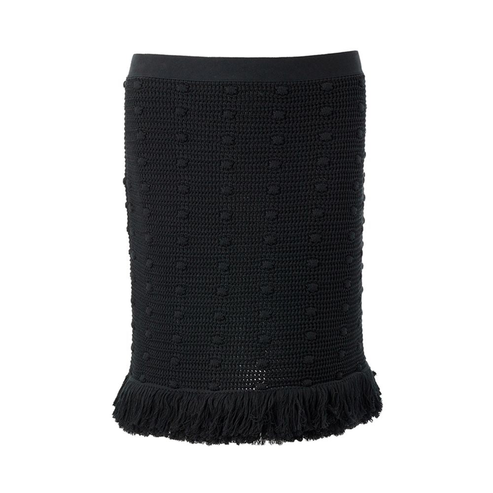 Bottega Veneta Elegant Cotton Black Skirt