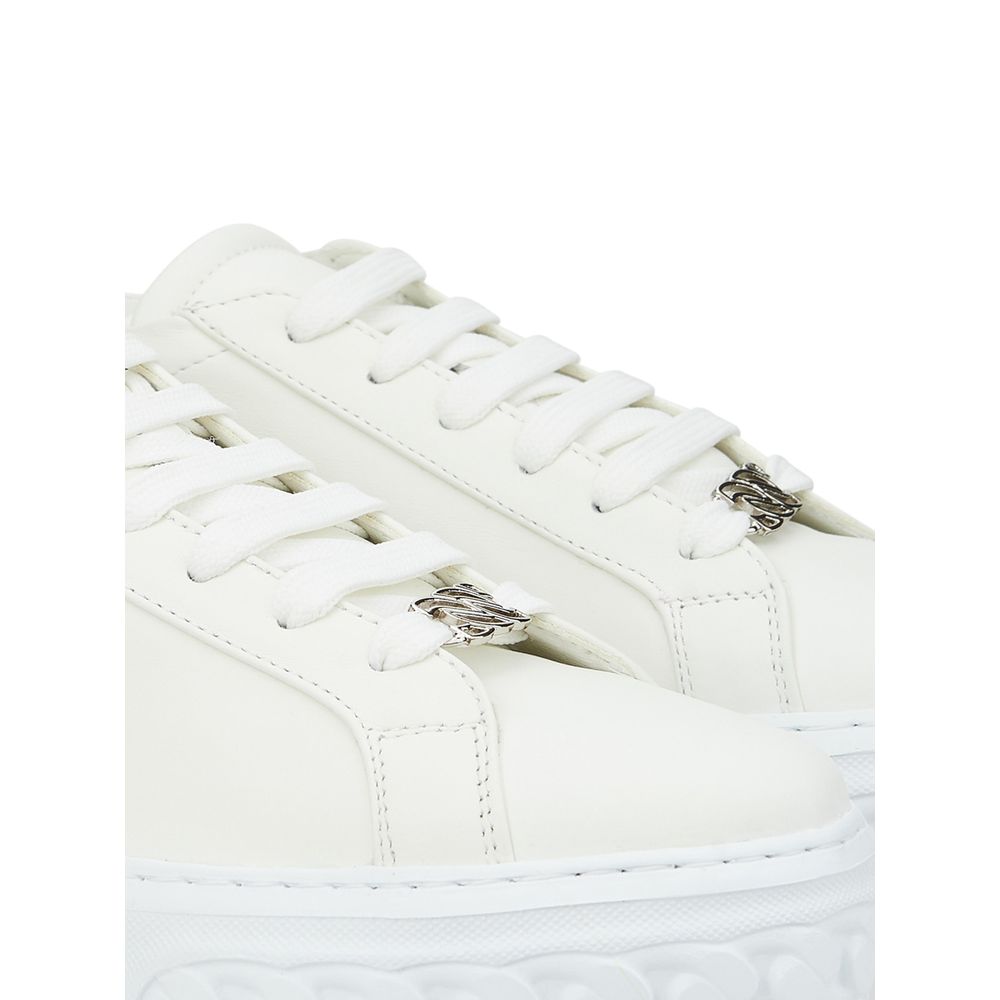 Casadei Sleek Leather White Sneakers