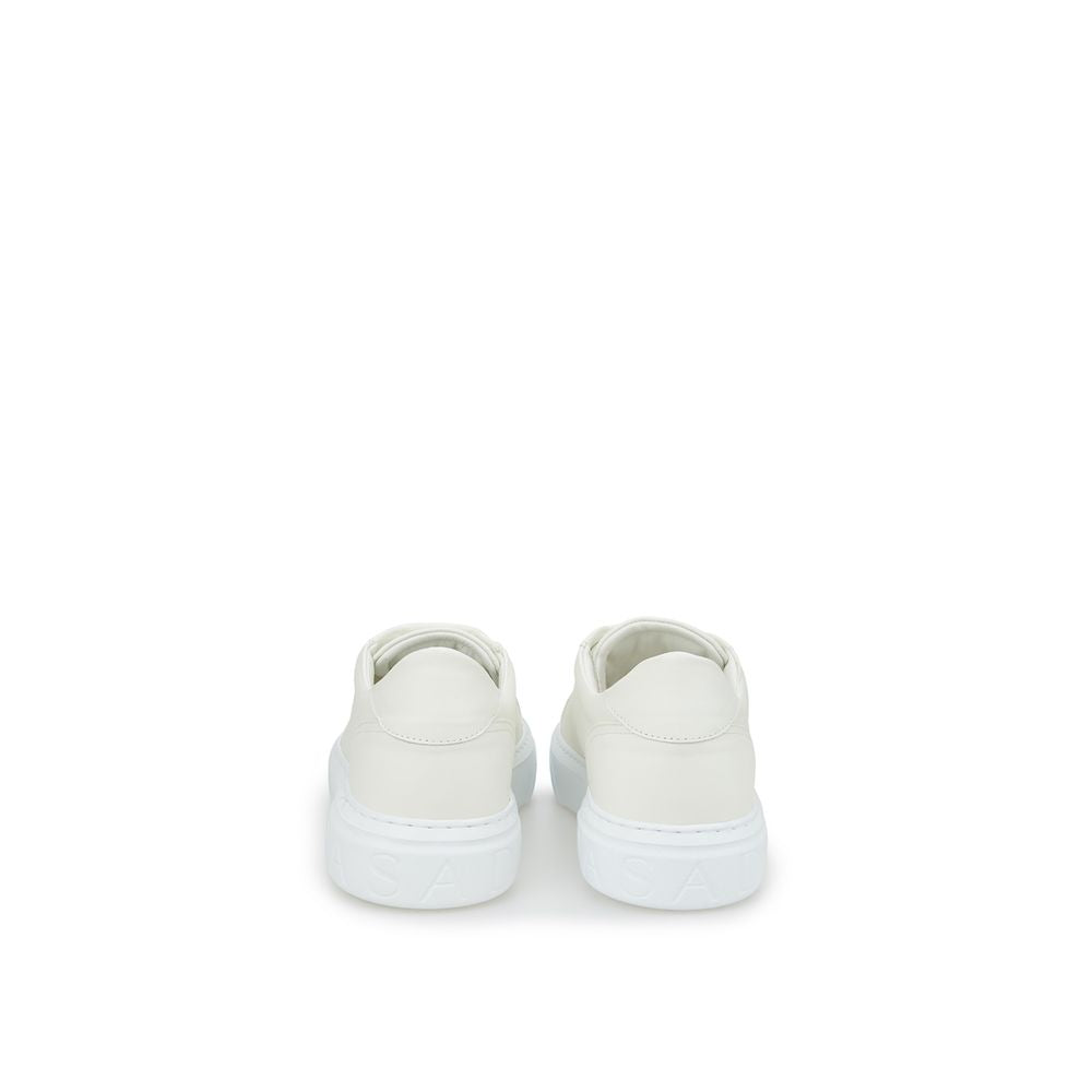 Casadei Sleek Leather White Sneakers