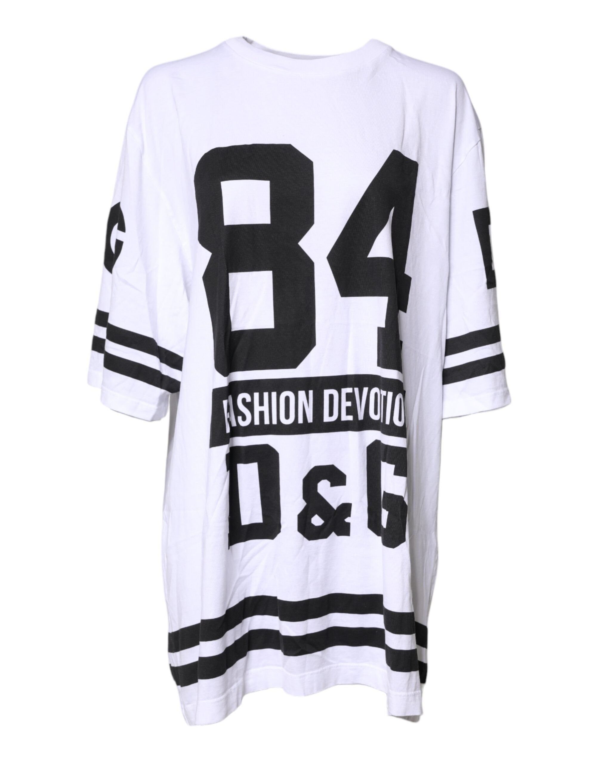 Dolce & Gabbana Black White Fashion Devotion Oversized Top