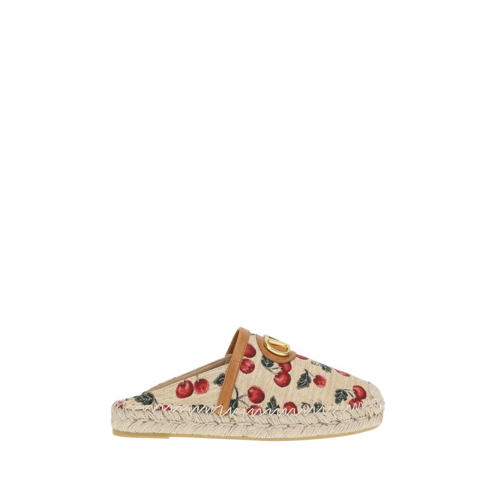 Valentino Garavani Vlogo Cherryfic Espadrilles Mules