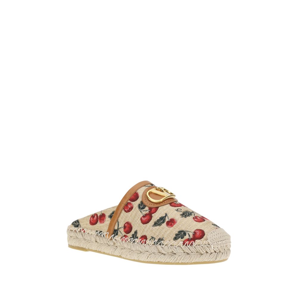 Valentino Garavani Vlogo Cherryfic Espadrilles Mules