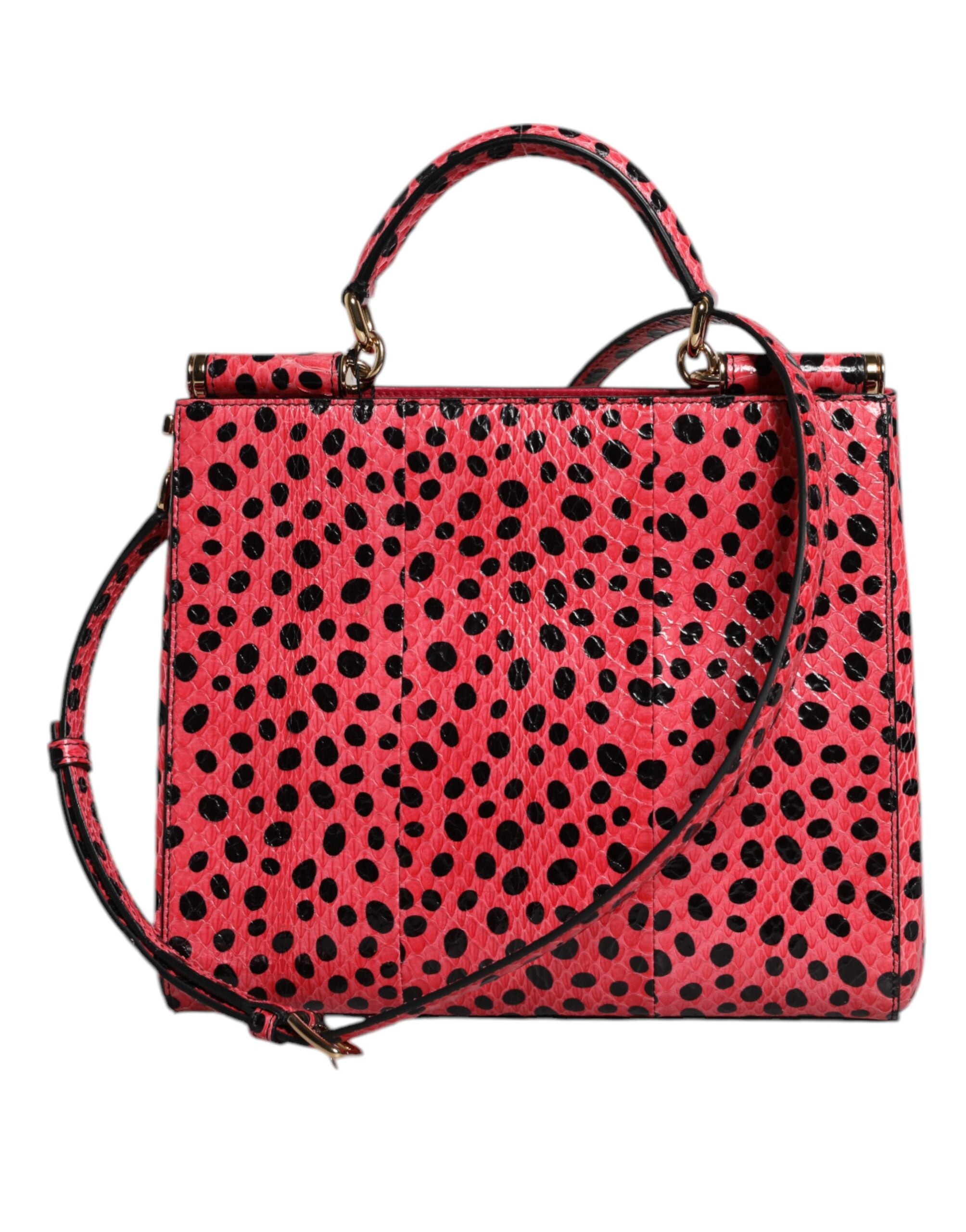 Dolce & Gabbana Pink Leather Exotic Top Handle Tote Crossbody Bag
