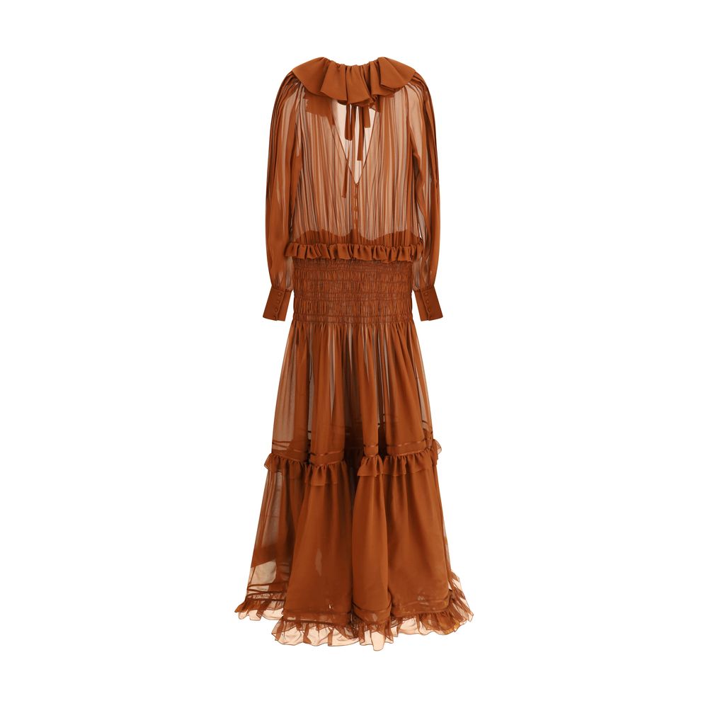 Saint Laurent Silk Long Dress