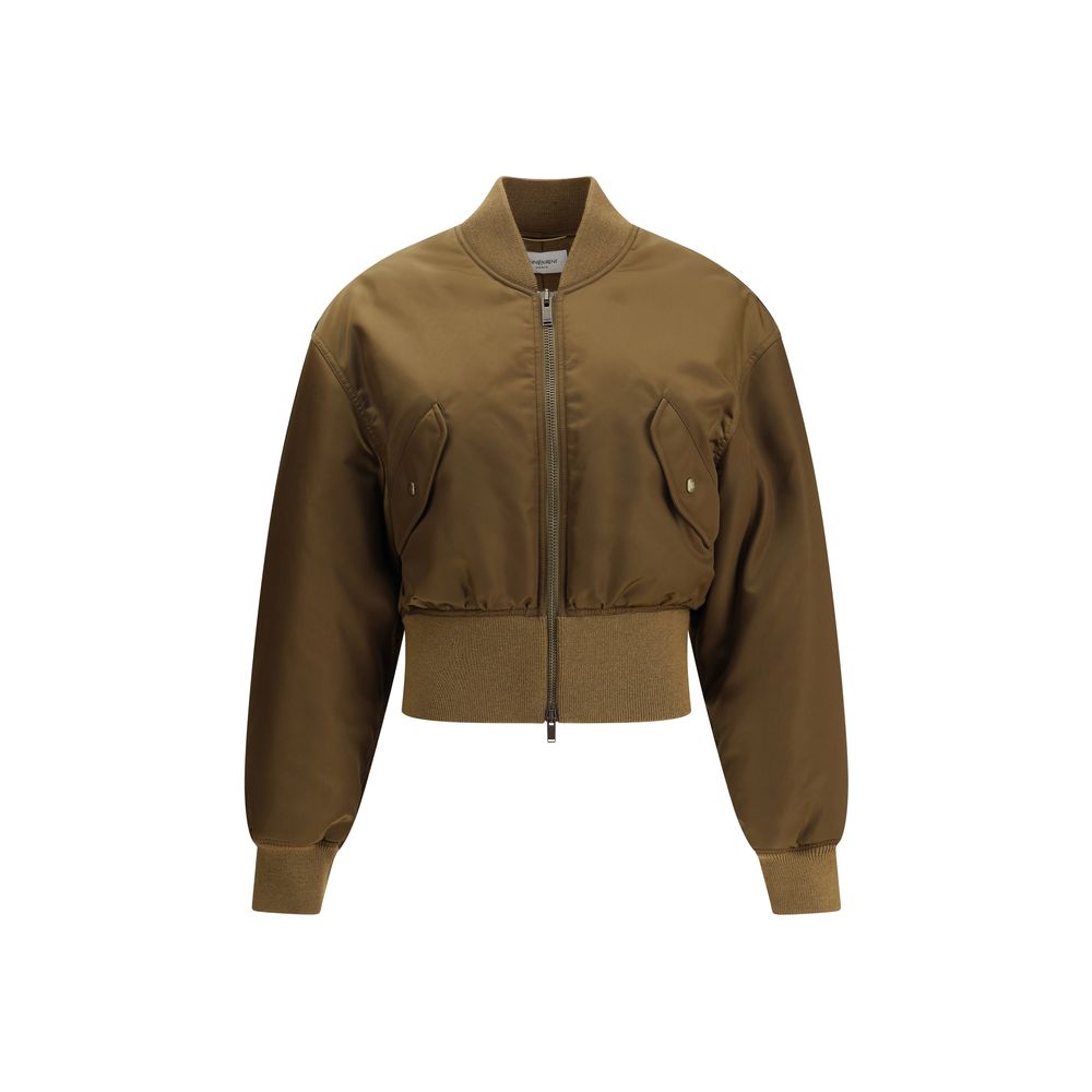 Saint Laurent Nylon Glossy Bomber Jacket