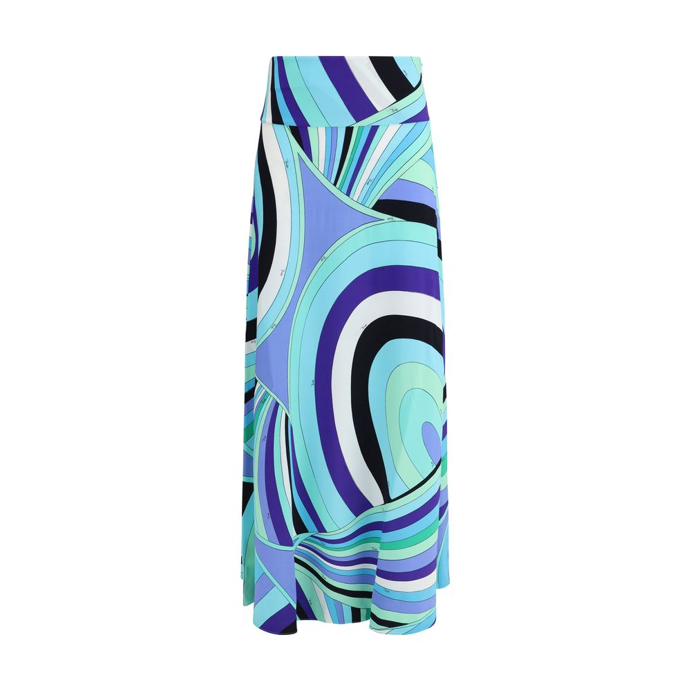 Emilio Pucci Iride Print Long Skirt