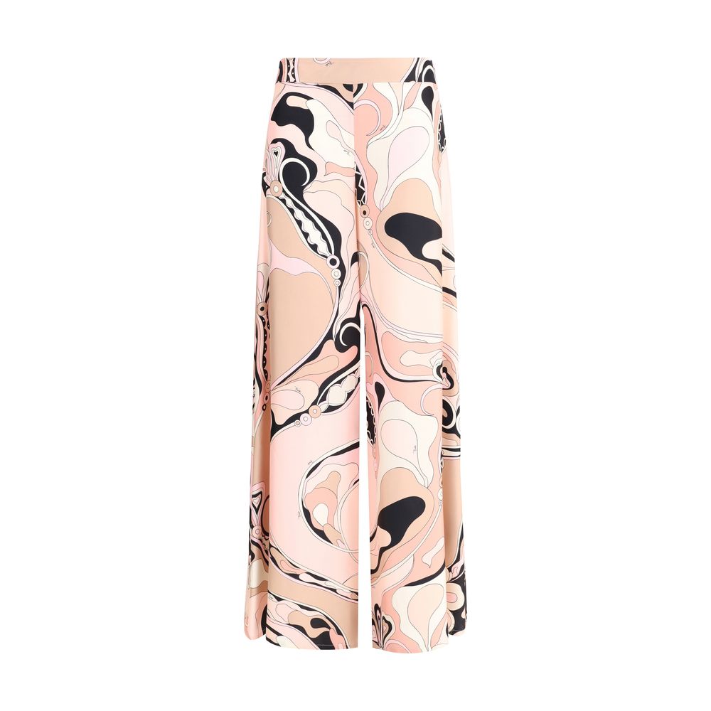 Emilio Pucci Silk Orchid Print Pant