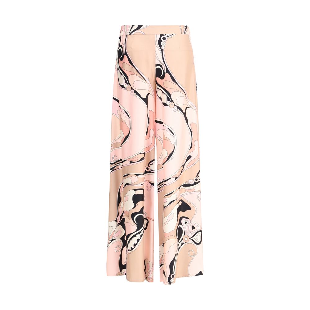 Emilio Pucci Silk Orchid Print Pant