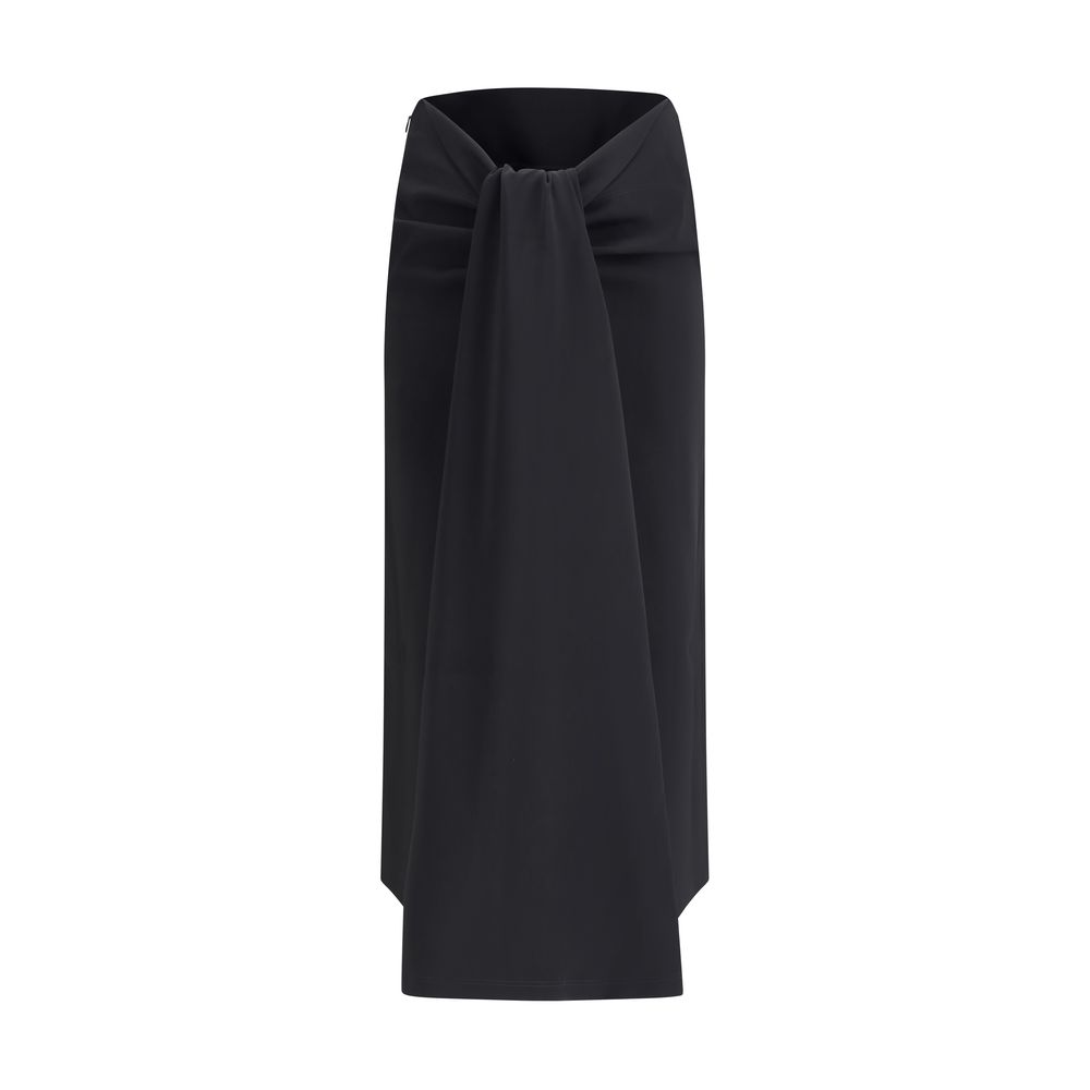 Jacquemus Sablier Draped Midi Skirt