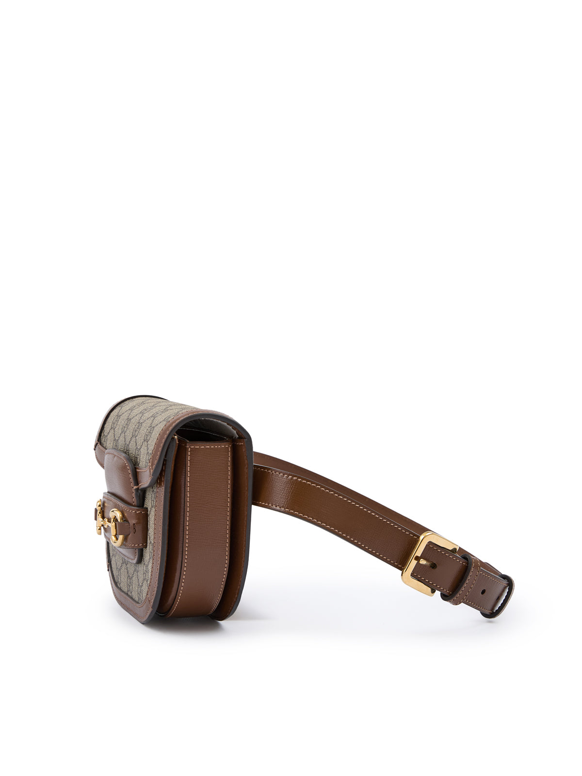 Gucci Beige Gg Monogram Horsebit 1955 Belt Bag