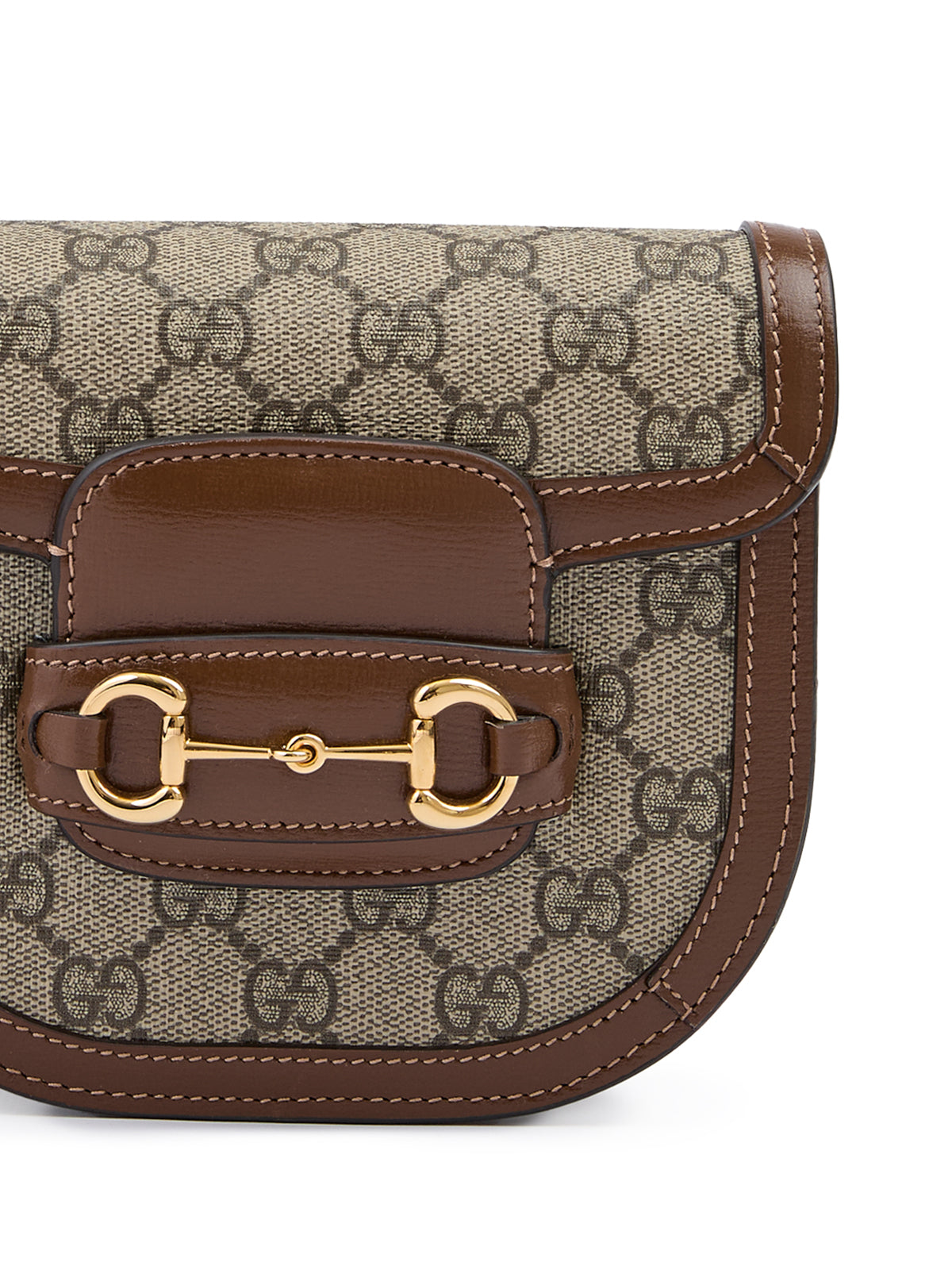 Gucci Beige Gg Monogram Horsebit 1955 Belt Bag