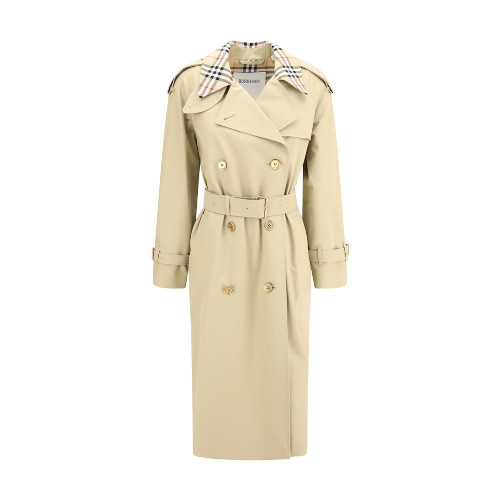 Burberry Castleford Trench Coat With Archive Check Collar