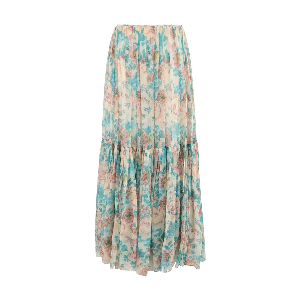 Chloé Long Floral Skirt