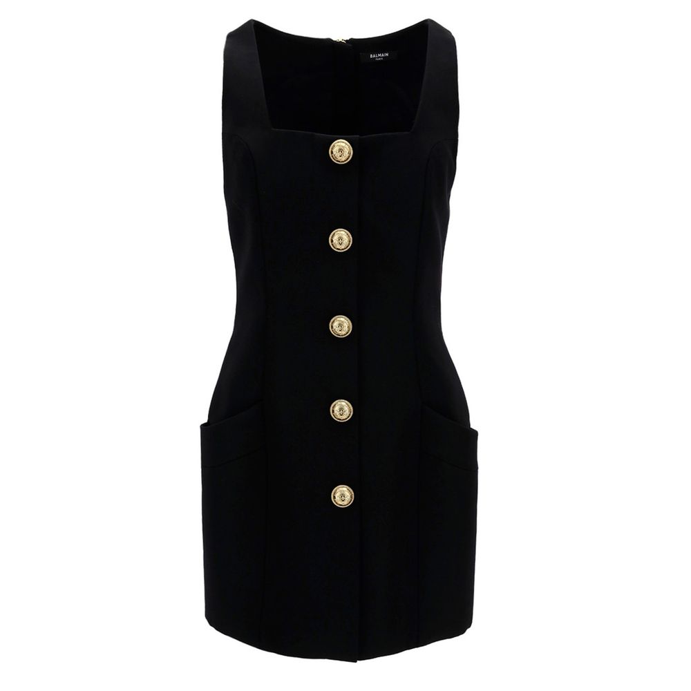 Balmain Black Wool Dress