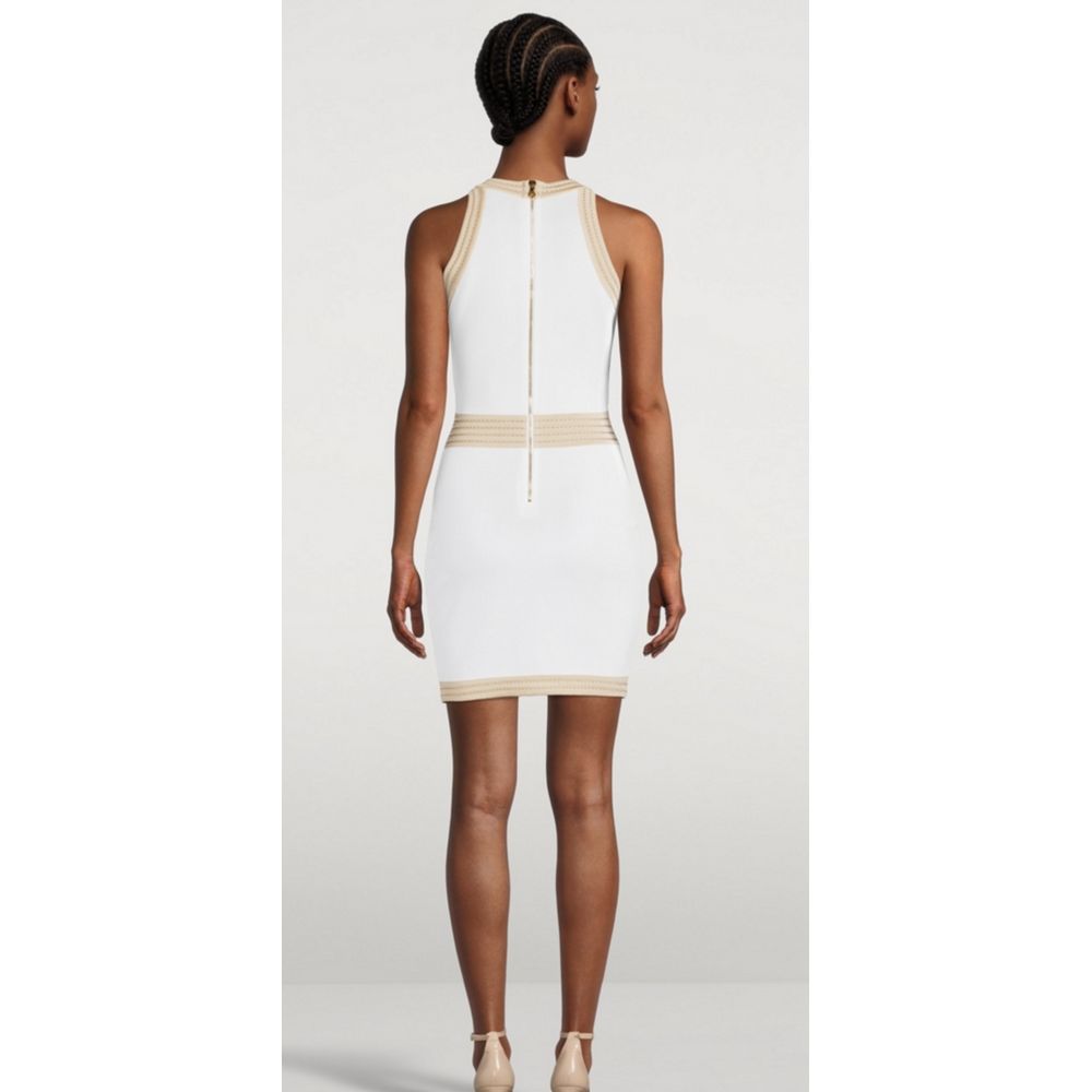 Balmain White Viscose Dress - Dresses - For Women - GlamSteals