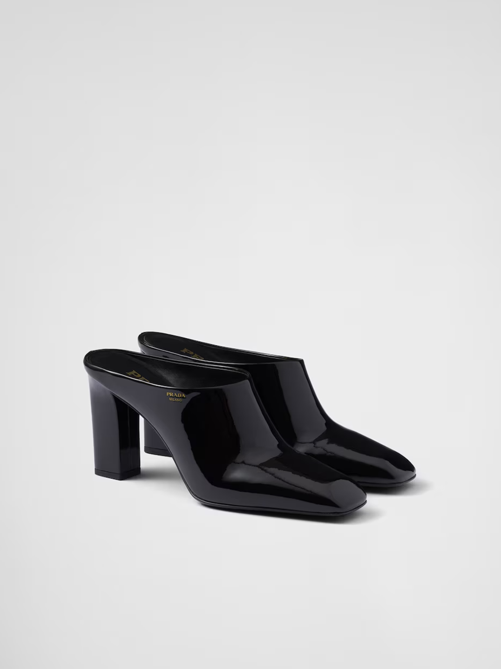 Prada Leather Patent Heeled Sandals