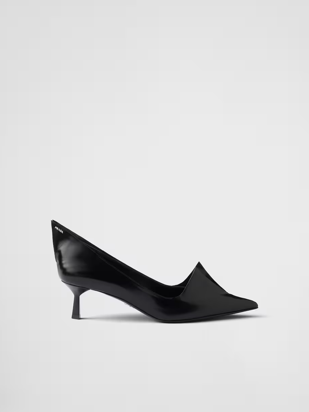 Prada Black Leather Brushed Pumps