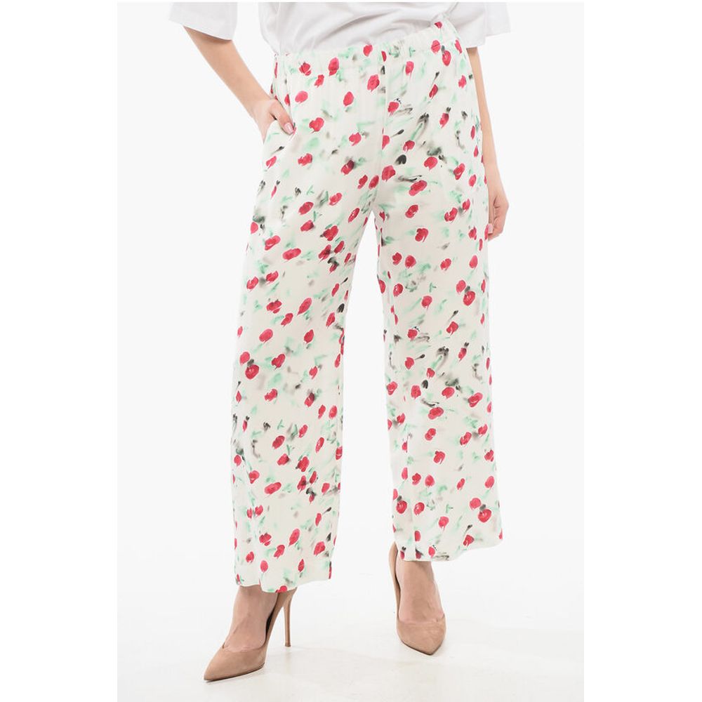 Marnie Satin Marni Cropped Pant With Drawstring