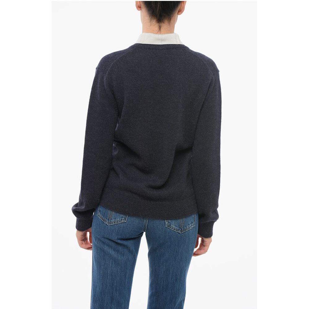 Loewe Double Layered Pullover With Polo Detail