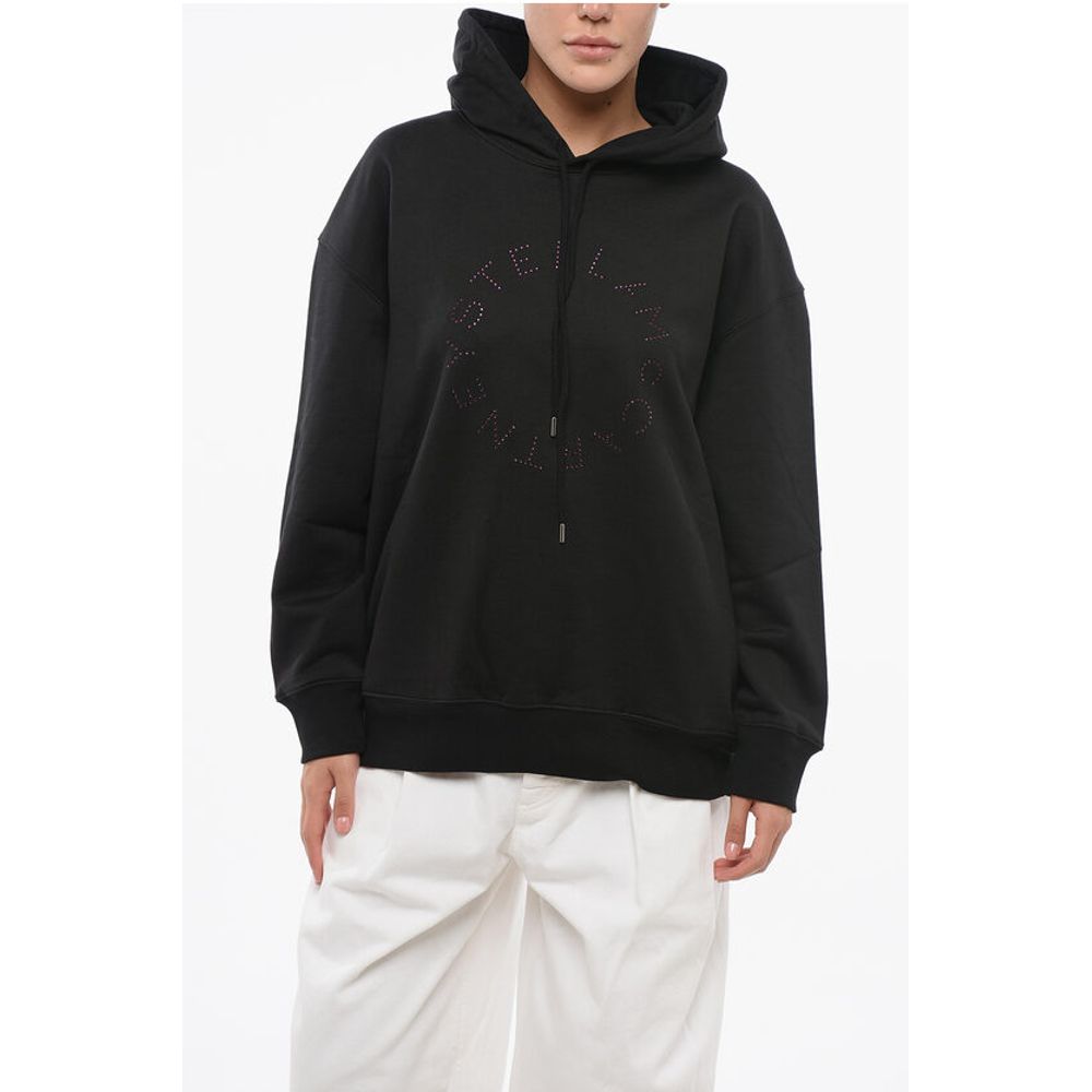 Stella Mccartney Rhinestoned Logo Circle Hoodie