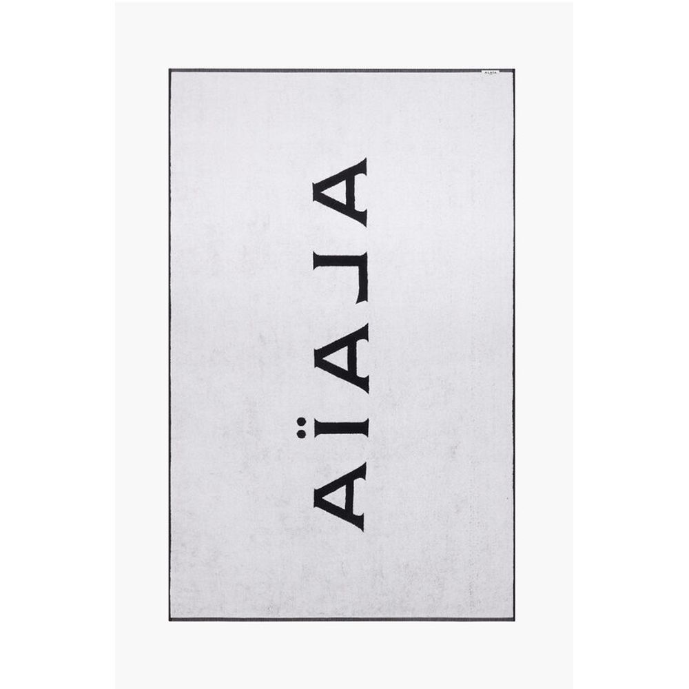 Alaïa Cotton Terry Beach Towel With Contrasting Logo