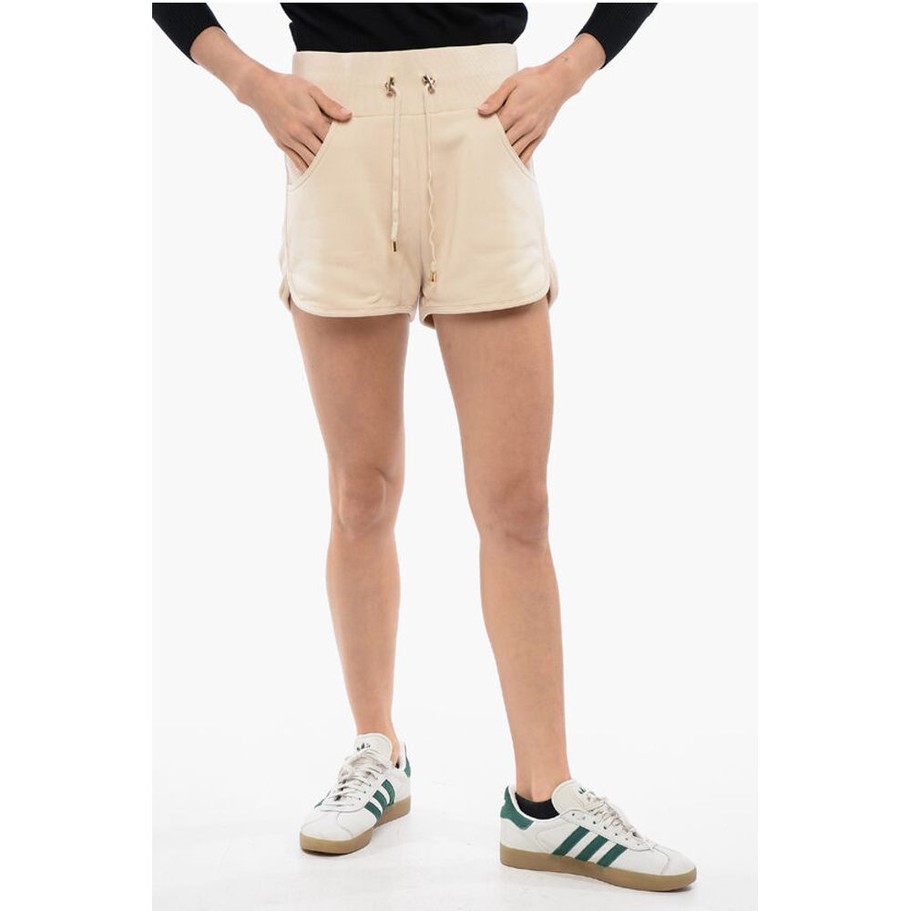 Balmain Brushed Multipocket Shorts With Flocked Logo