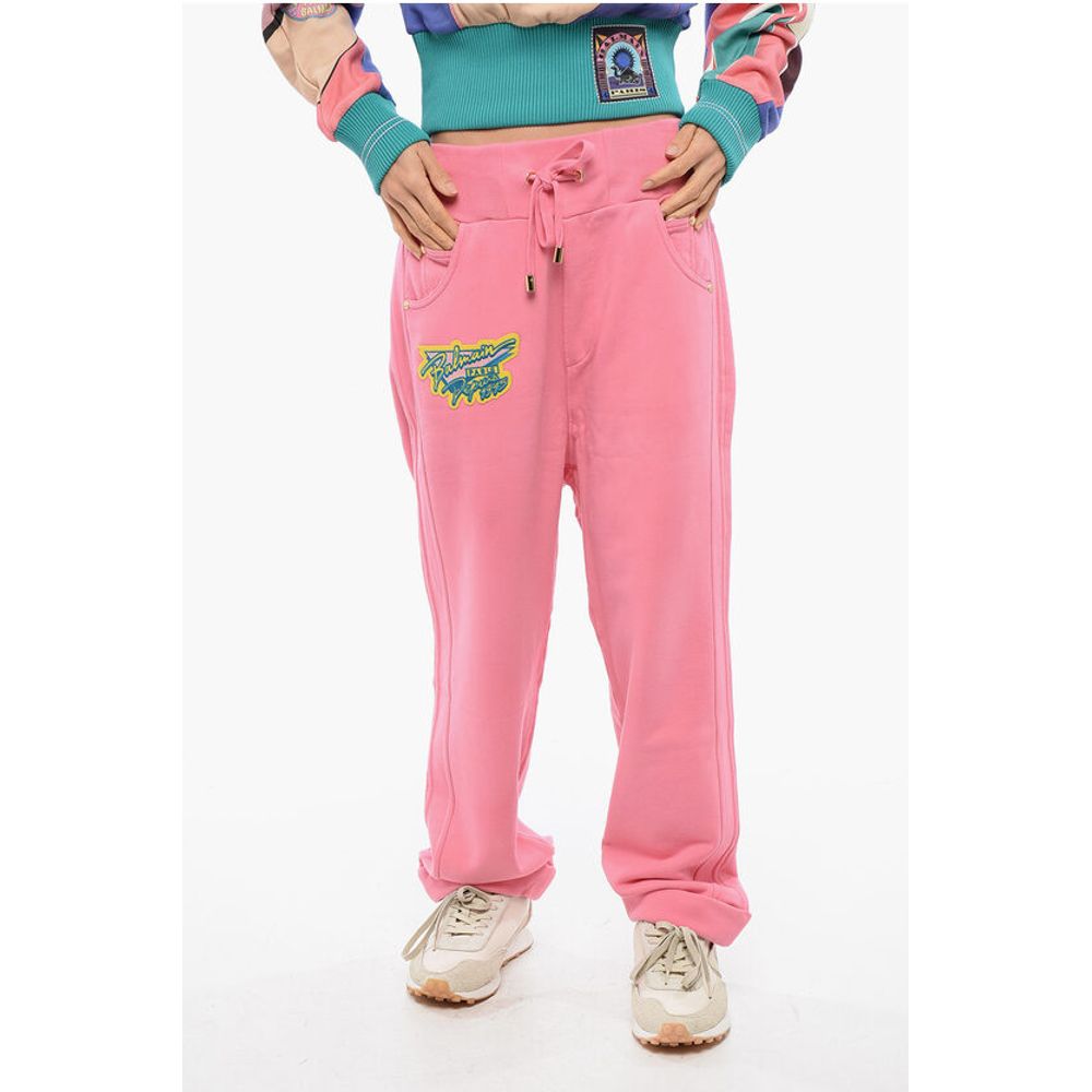 Balmain Boyfriend Joggers With Turn Up Hems