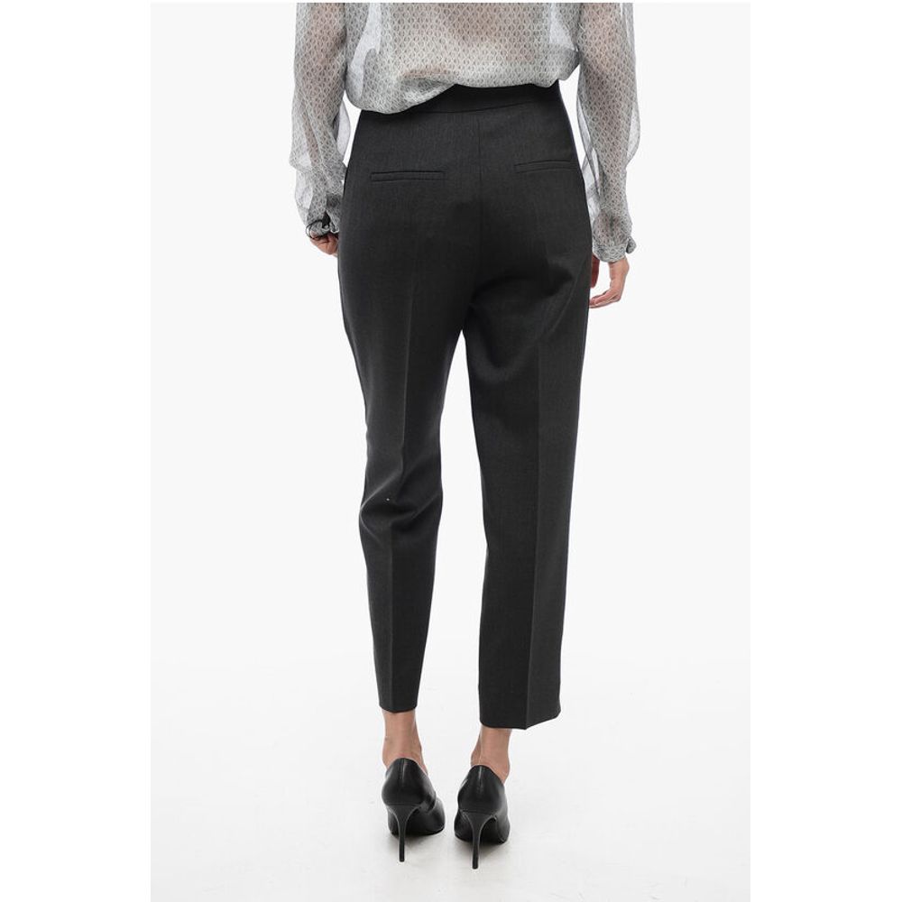 Chloé Front Pleated Pant With Hopsack Motif