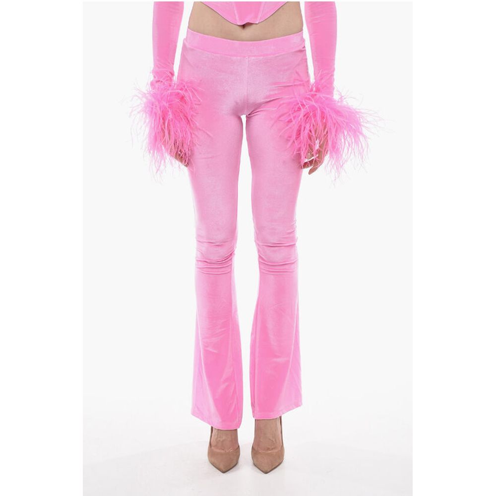 Adriana Hot Couture Boot Cut Chenille Pant With Side Logo
